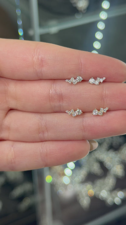 Petite spark stud earrings