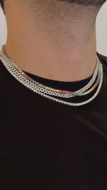 Rainbow Tennis Necklace