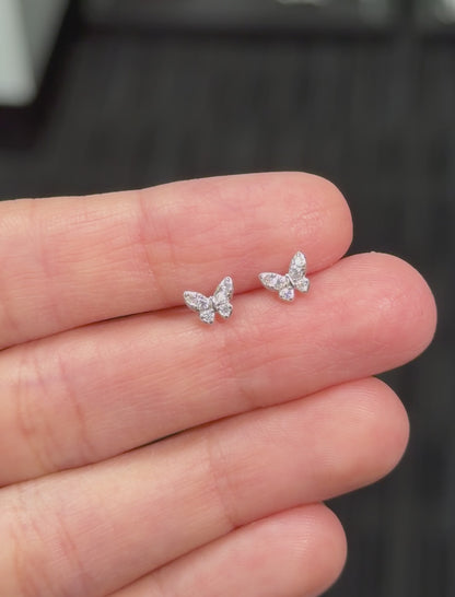 Mini Butterflies Sparkle Studs - Little Gems Collection