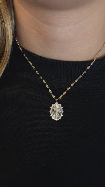 Radiant Cross Medallion Necklace