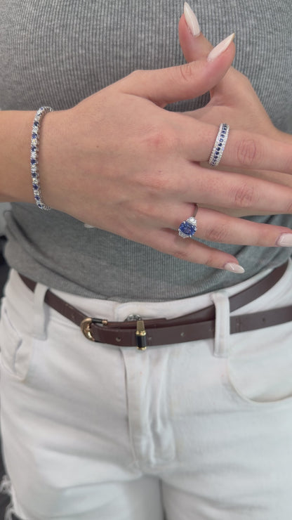 Cushion Cut Sapphire Ring