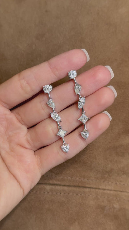 Multi-Cut Drop Earrings