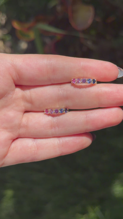 Reversible Rainbow & Star Hoop Earrings