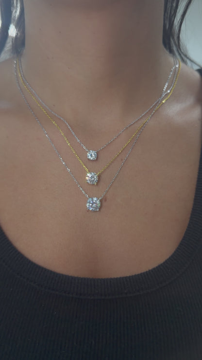 Round Solitaire Necklace