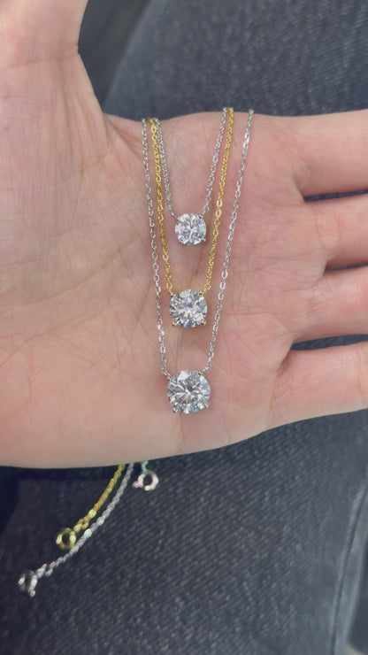 Round Solitaire Necklace