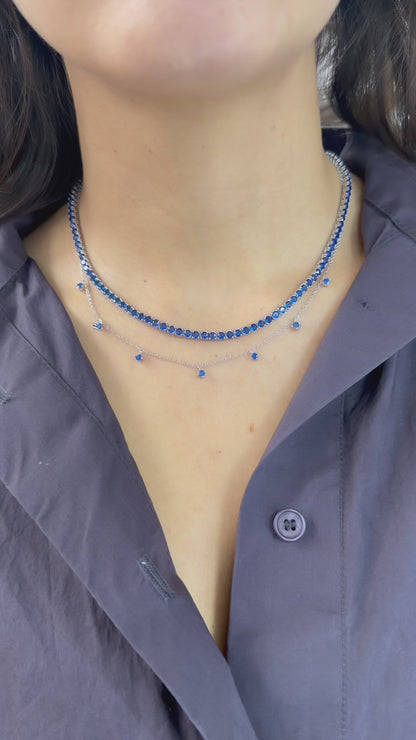 Sapphire Drops Necklace
