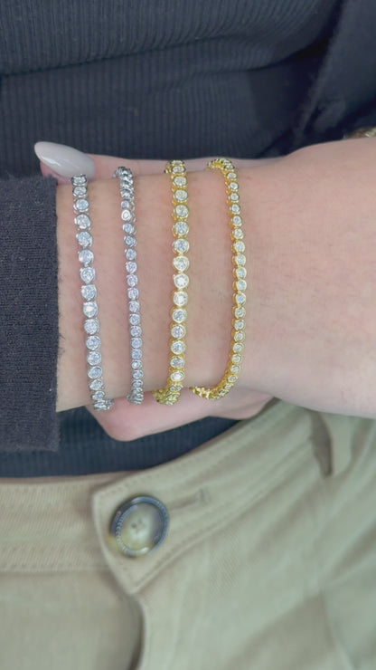 Bezel Set Tennis Bracelet