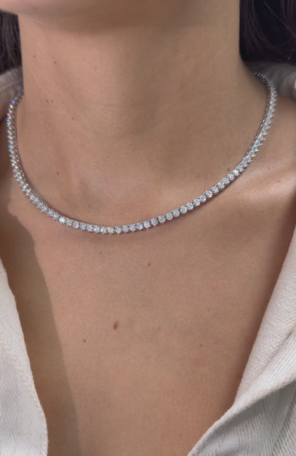 3-Prong Tennis Necklace