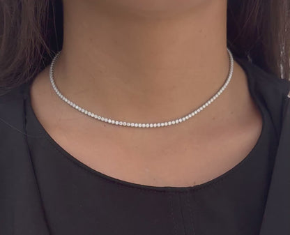 Adjustable Tennis Choker Necklace
