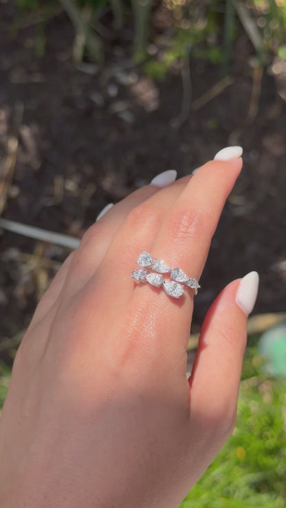 Pear Cut Wrap Ring