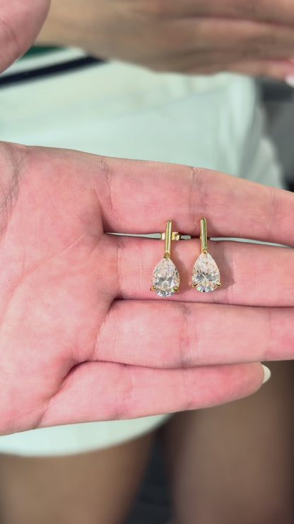 Dainty Pear Drop Earrings