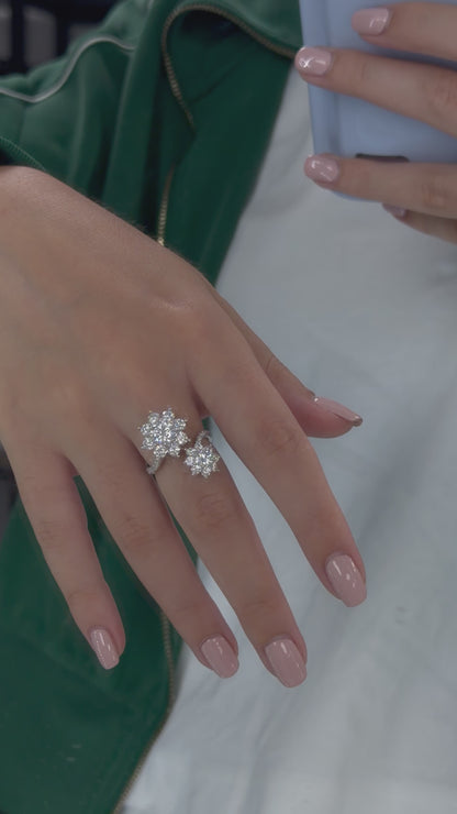 Double Flower Wrap Ring