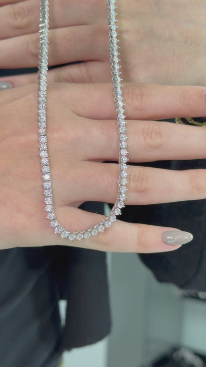 3-Prong Tennis Necklace