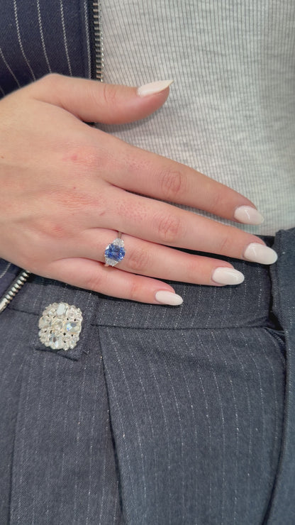 Cushion Cut Sapphire Ring