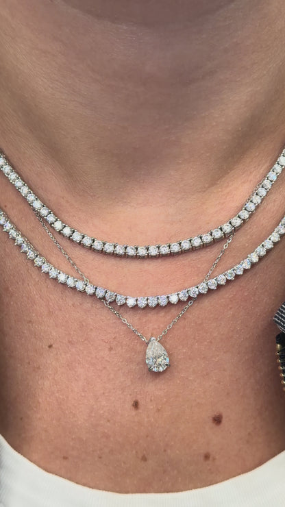 2ct pear cut Solitaire Necklace