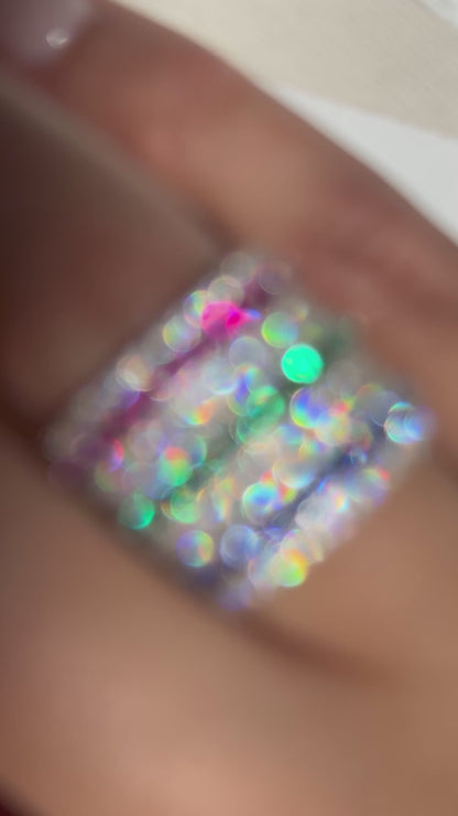 Lab Emerald/ Sapphire OR Ruby Eternity Ring
