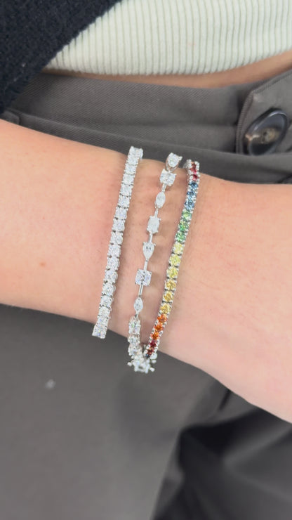 Rainbow Tennis Bracelet