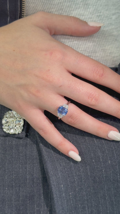 Cushion Cut Sapphire Ring