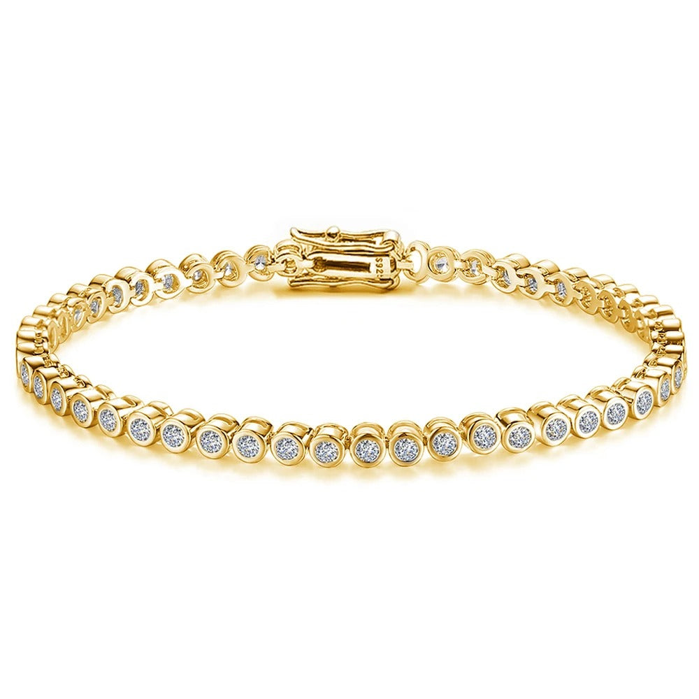 Moissanite Bezel Tennis Bracelet